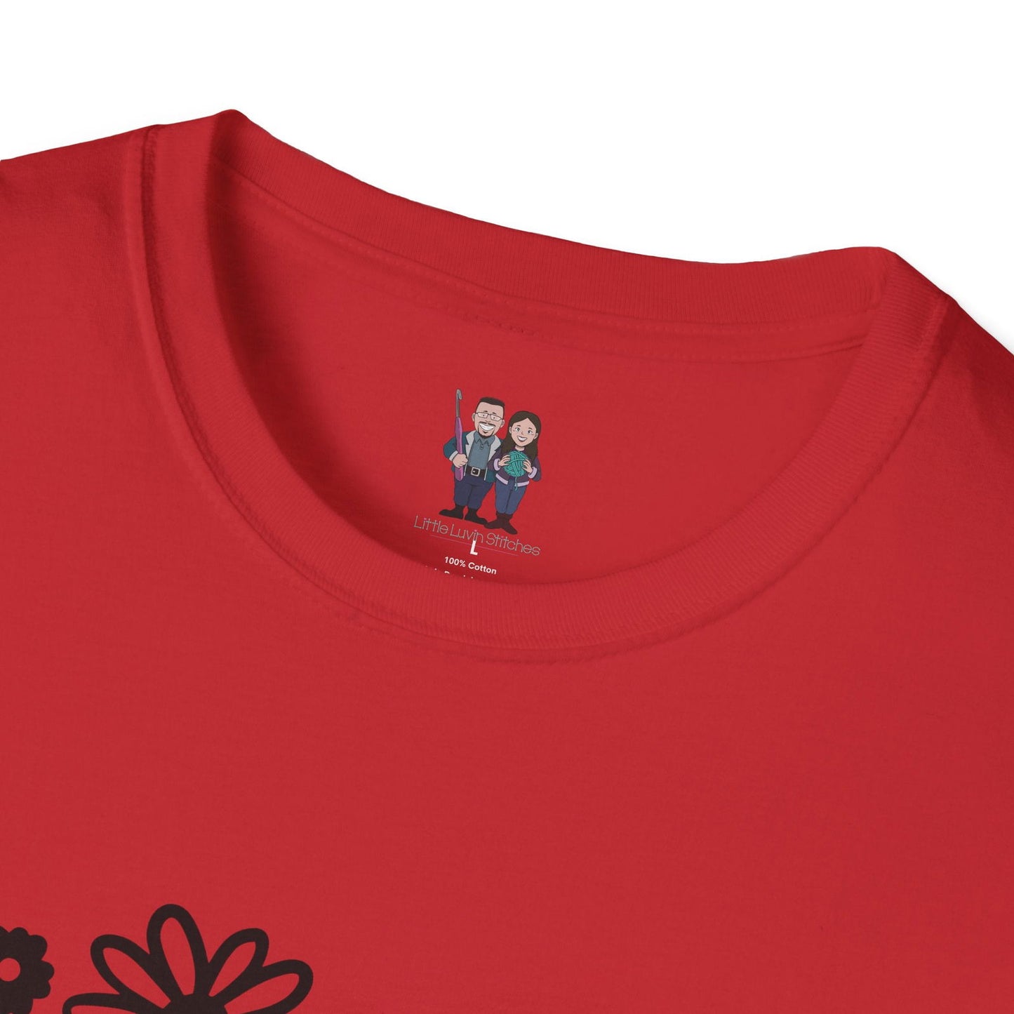 Thoughtful Crochet Saying T-shirt Unisex Softstyle Tee - Little Luvin Stitches