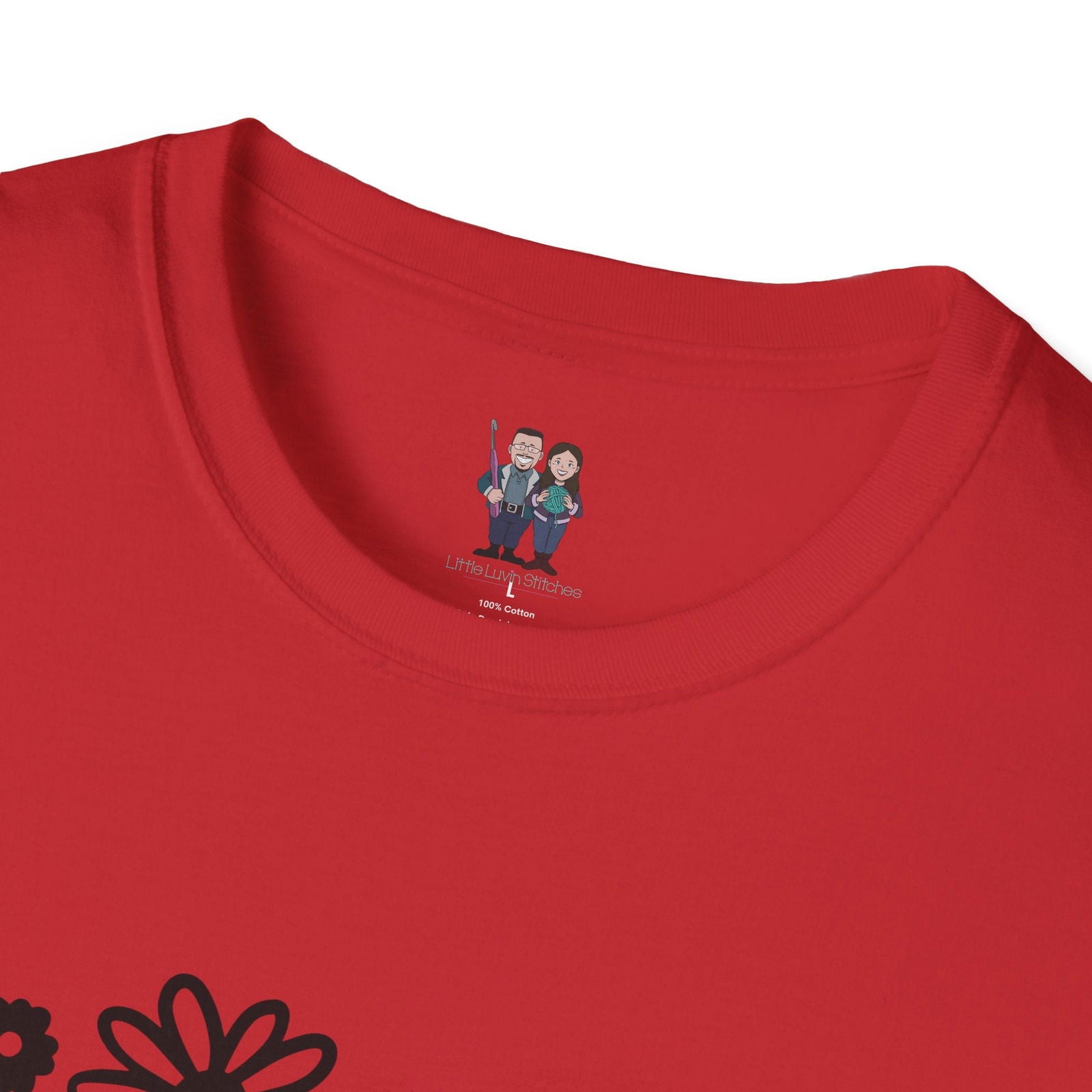 Thoughtful Crochet Saying T-shirt Unisex Softstyle Tee - Little Luvin Stitches