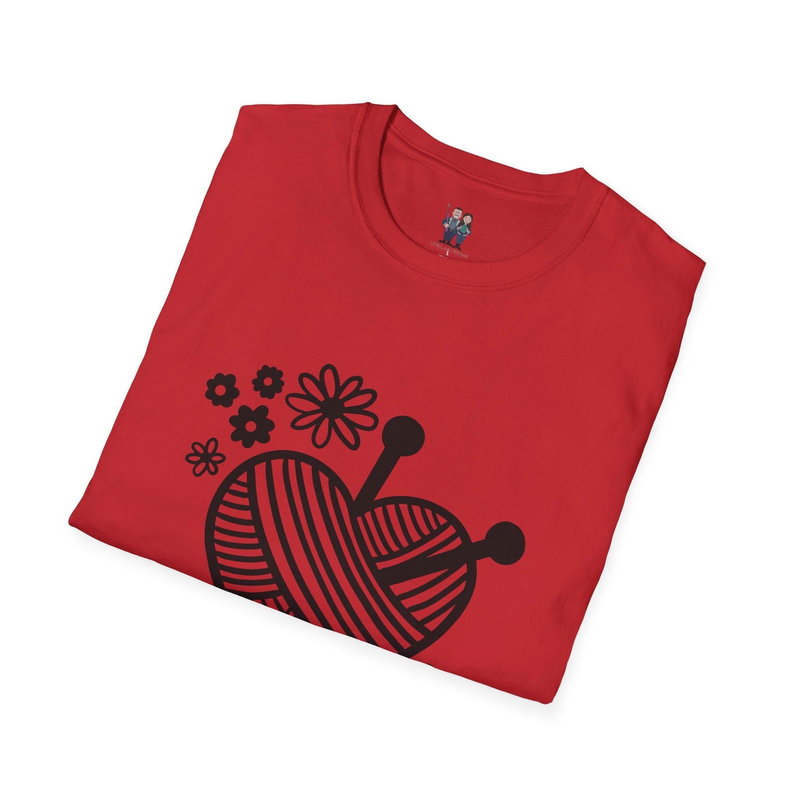 Thoughtful Crochet Saying T-shirt Unisex Softstyle Tee - Little Luvin Stitches