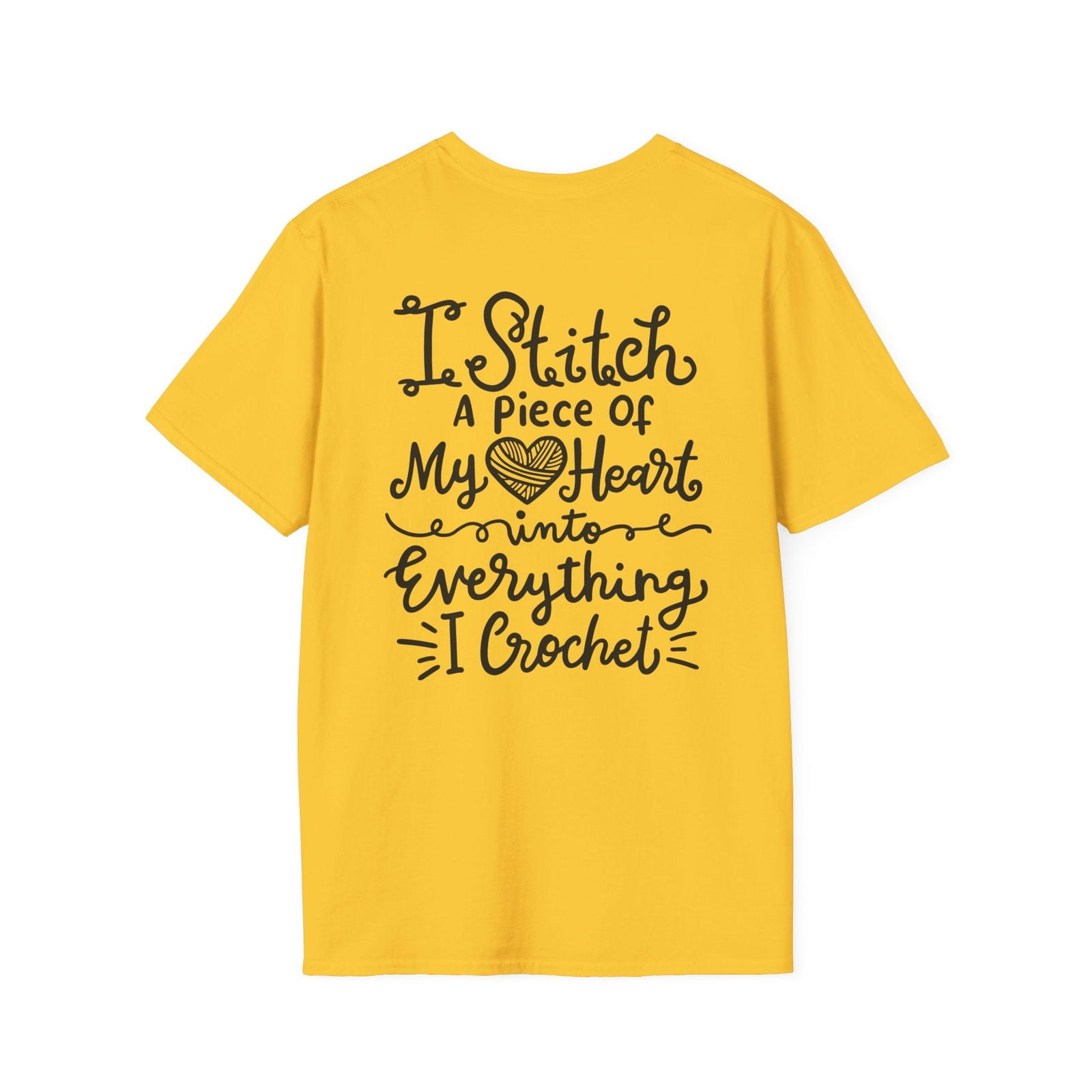 Thoughtful Crochet Saying T-shirt Unisex Softstyle Tee - Little Luvin Stitches