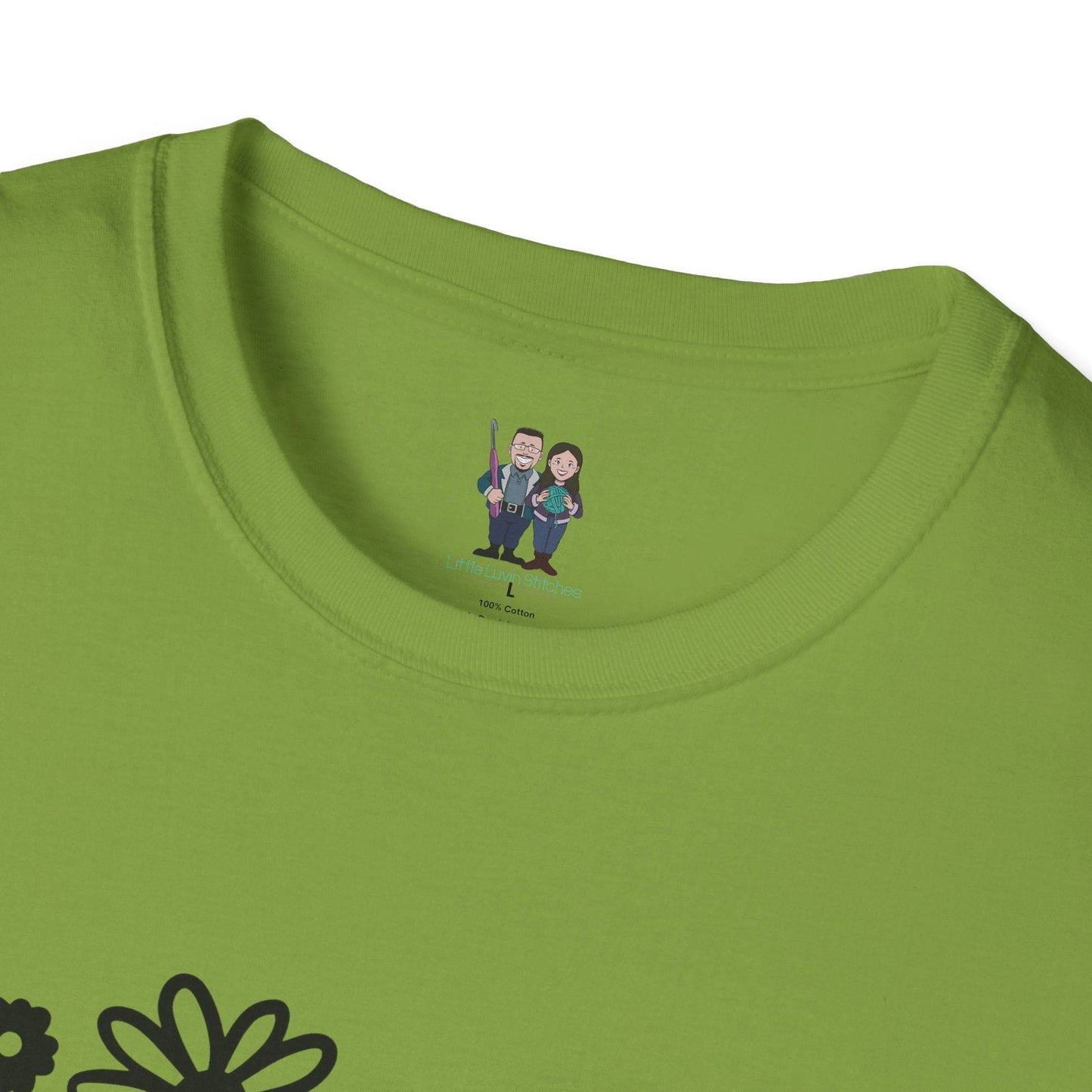 Thoughtful Crochet Saying T-shirt Unisex Softstyle Tee - Little Luvin Stitches