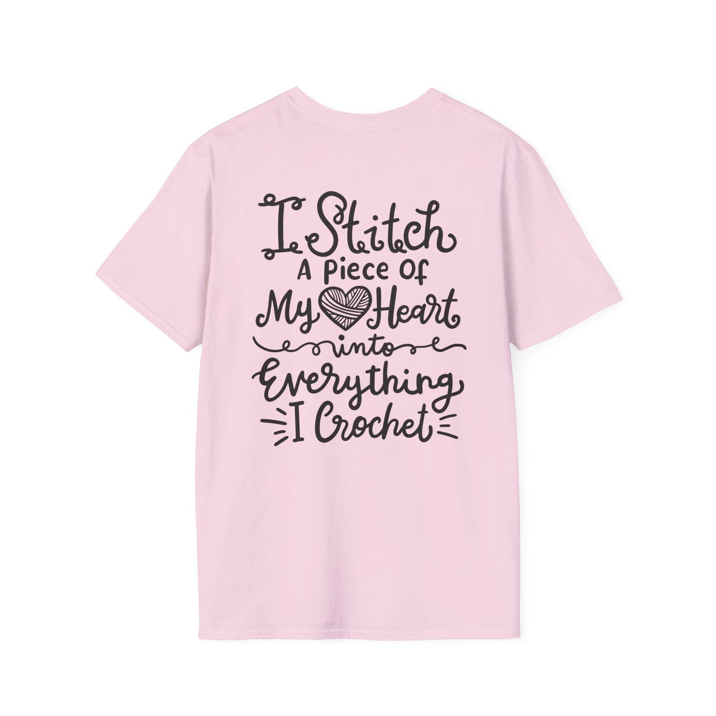 Thoughtful Crochet Saying T-shirt Unisex Softstyle Tee - Little Luvin Stitches