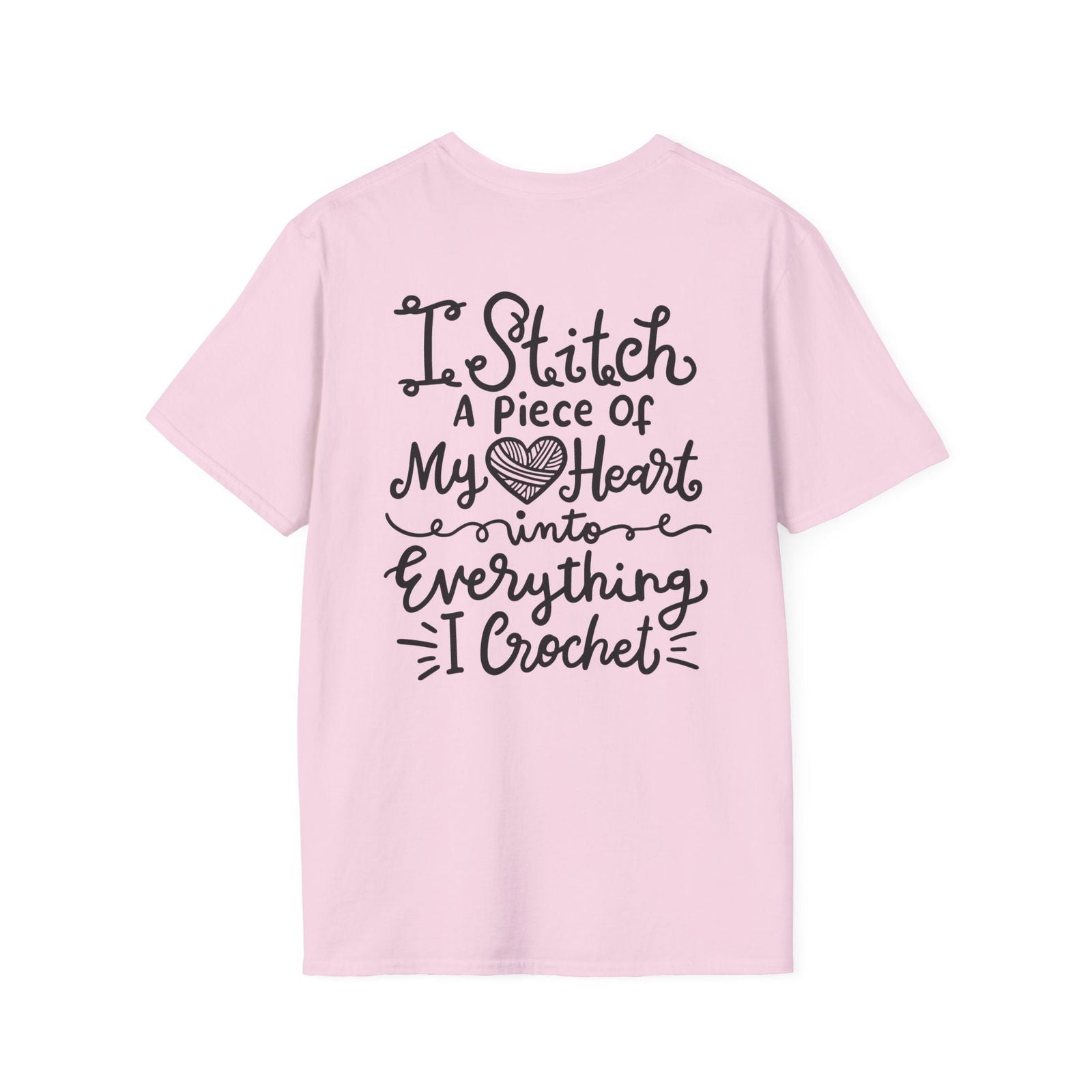 Thoughtful Crochet Saying T-shirt Unisex Softstyle Tee - Little Luvin Stitches