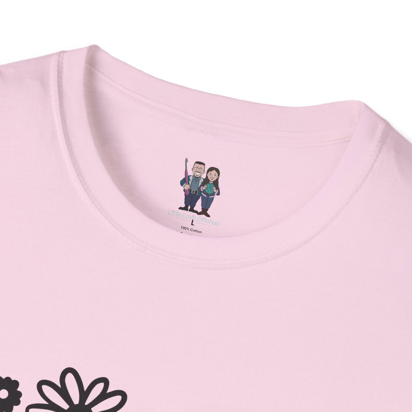 Thoughtful Crochet Saying T-shirt Unisex Softstyle Tee - Little Luvin Stitches
