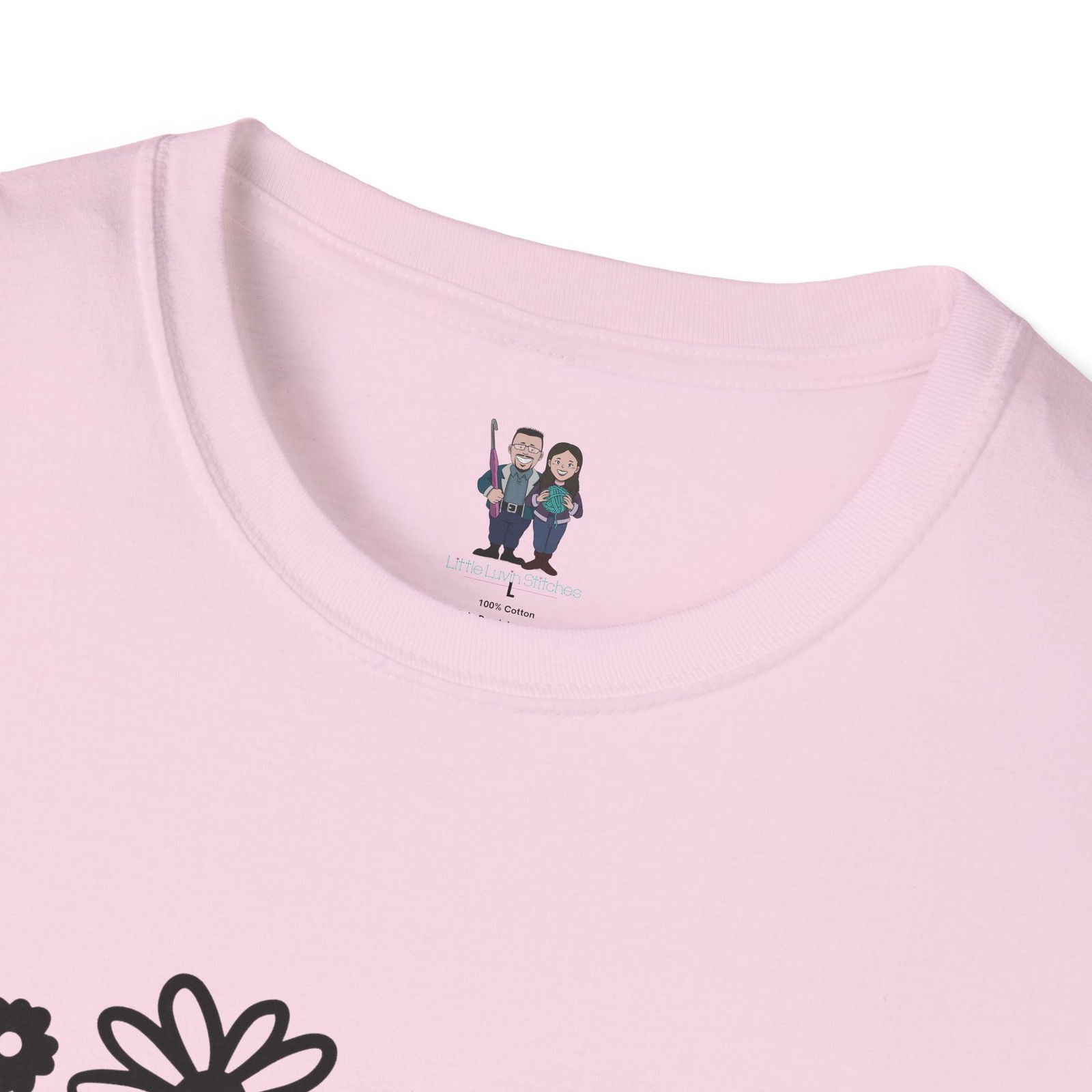 Thoughtful Crochet Saying T-shirt Unisex Softstyle Tee - Little Luvin Stitches