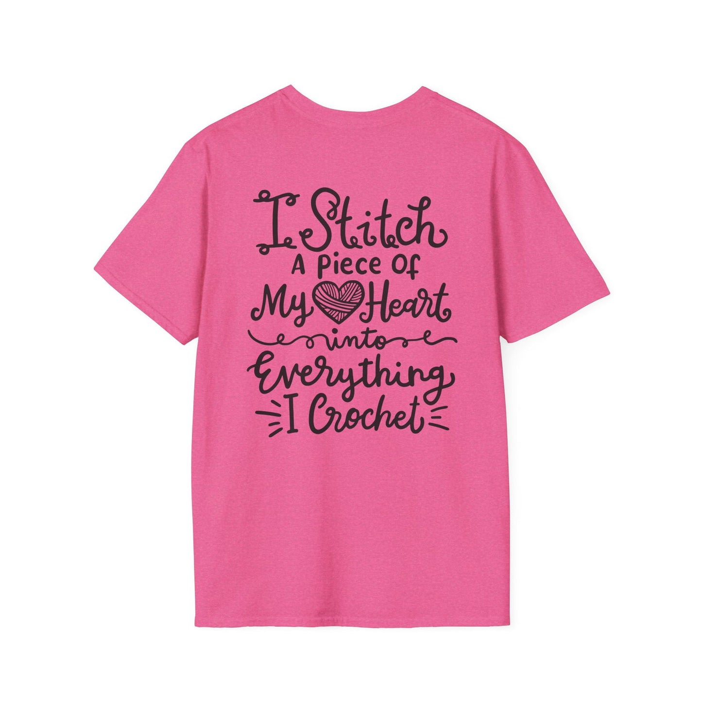 Thoughtful Crochet Saying T-shirt Unisex Softstyle Tee - Little Luvin Stitches
