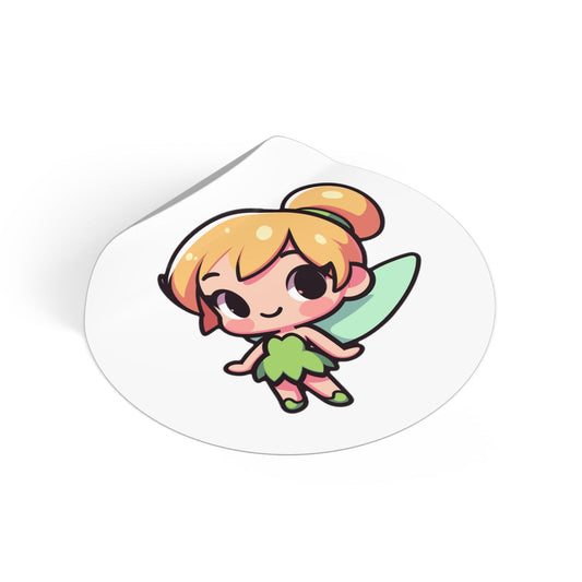 Tinkerbell Round Vinyl Stickers - Little Luvin Stitches