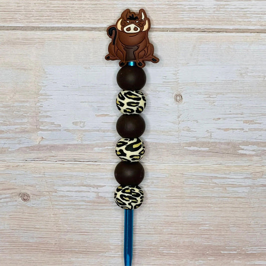 Wart Hog Beaded Crochet Hook - Little Luvin Stitches