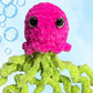 Sissy the Squid, Handmade Crocheted Squid Doll, Plushie Squid Toy