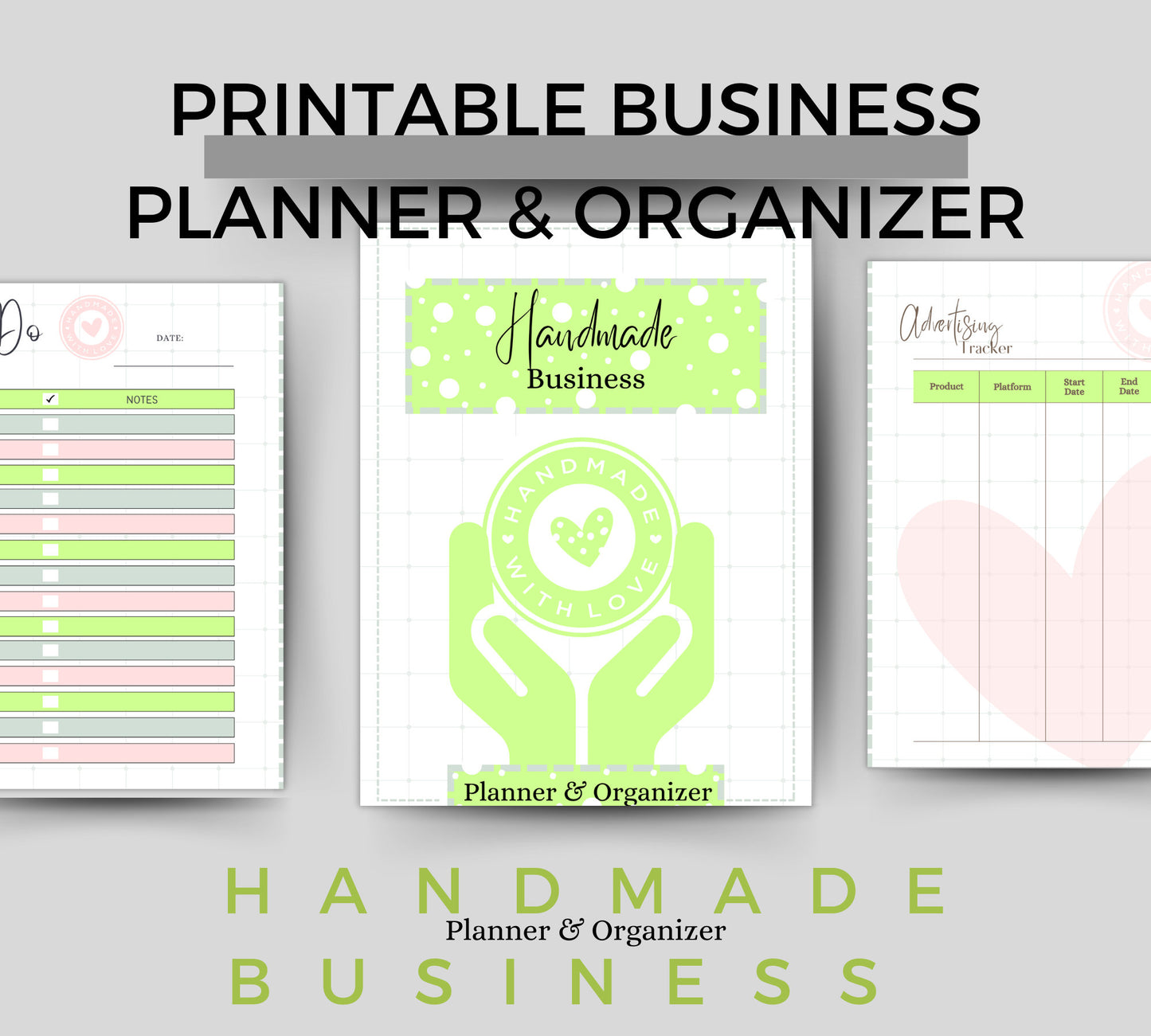 Ultimate Digital Business Planner Bundle for Strategy, Marketing, Expenses, and More - 29 Pages Printable Organizer