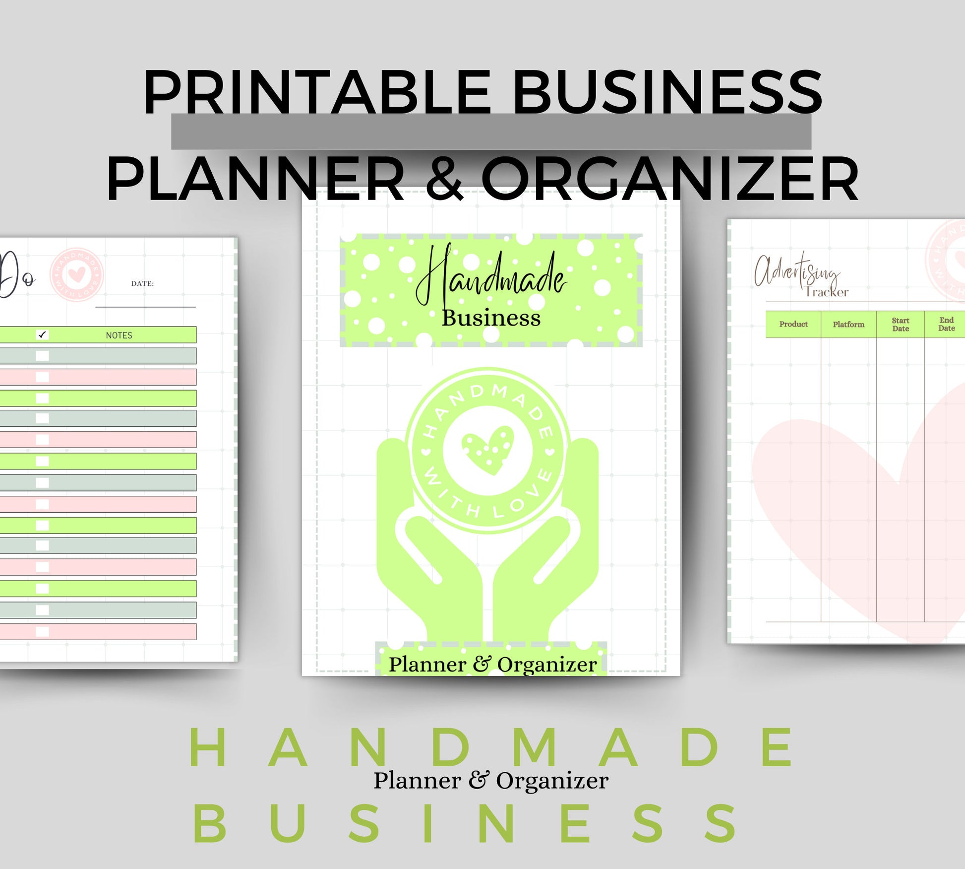 Ultimate Digital Business Planner Bundle for Strategy, Marketing, Expenses, and More - 29 Pages Printable Organizer