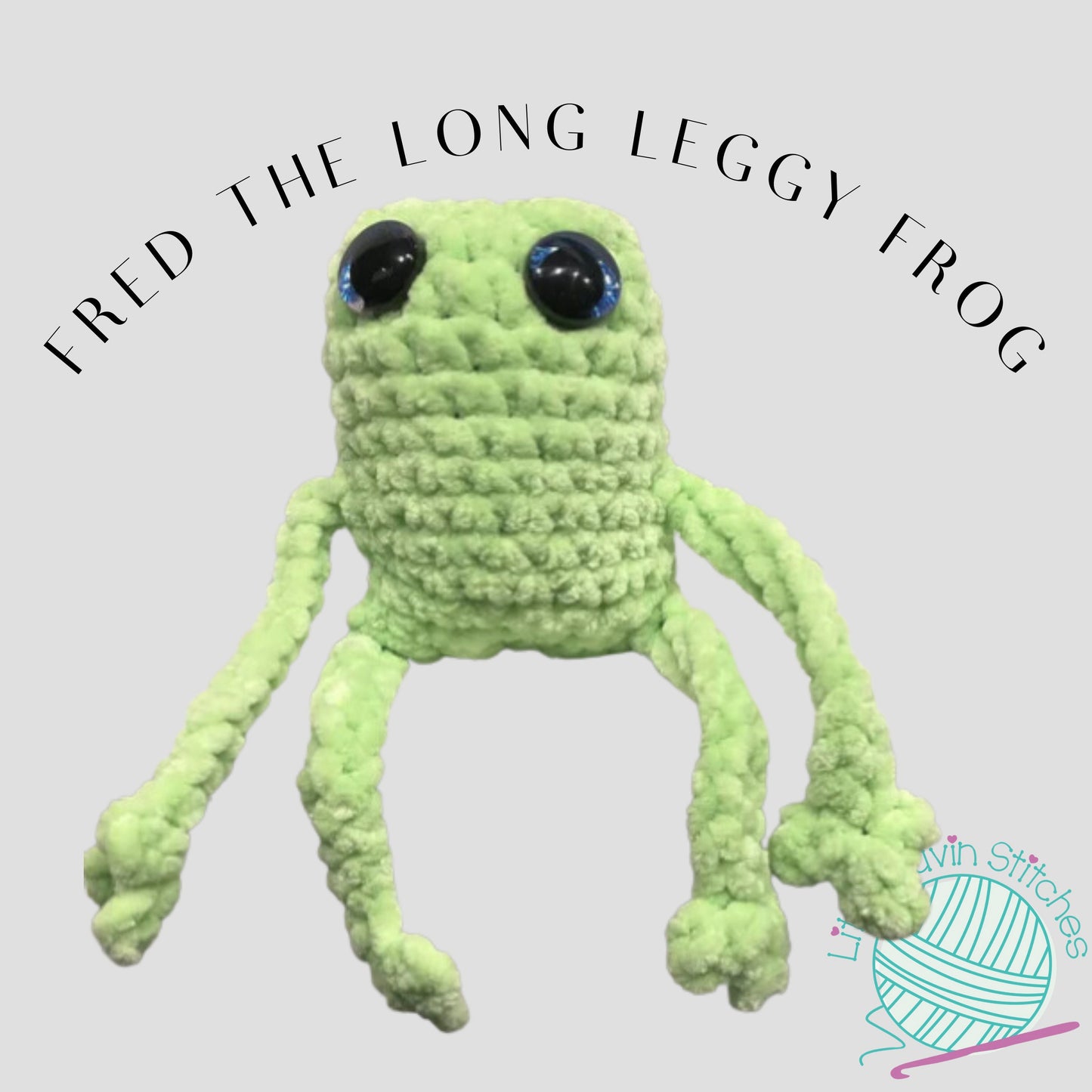 Digital Pattern, Fred the Long Leggy Frog Digital Pattern, DIY Digital Pattern With Live Chat Support