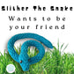 Handmade Crochet Snake, "Slither" Is 100% Handmade, Soft and Plush