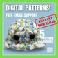 Digital Pattern, Sid the Squishy Squid Digital Pattern, DIY Digital Pattern With Live Chat Support