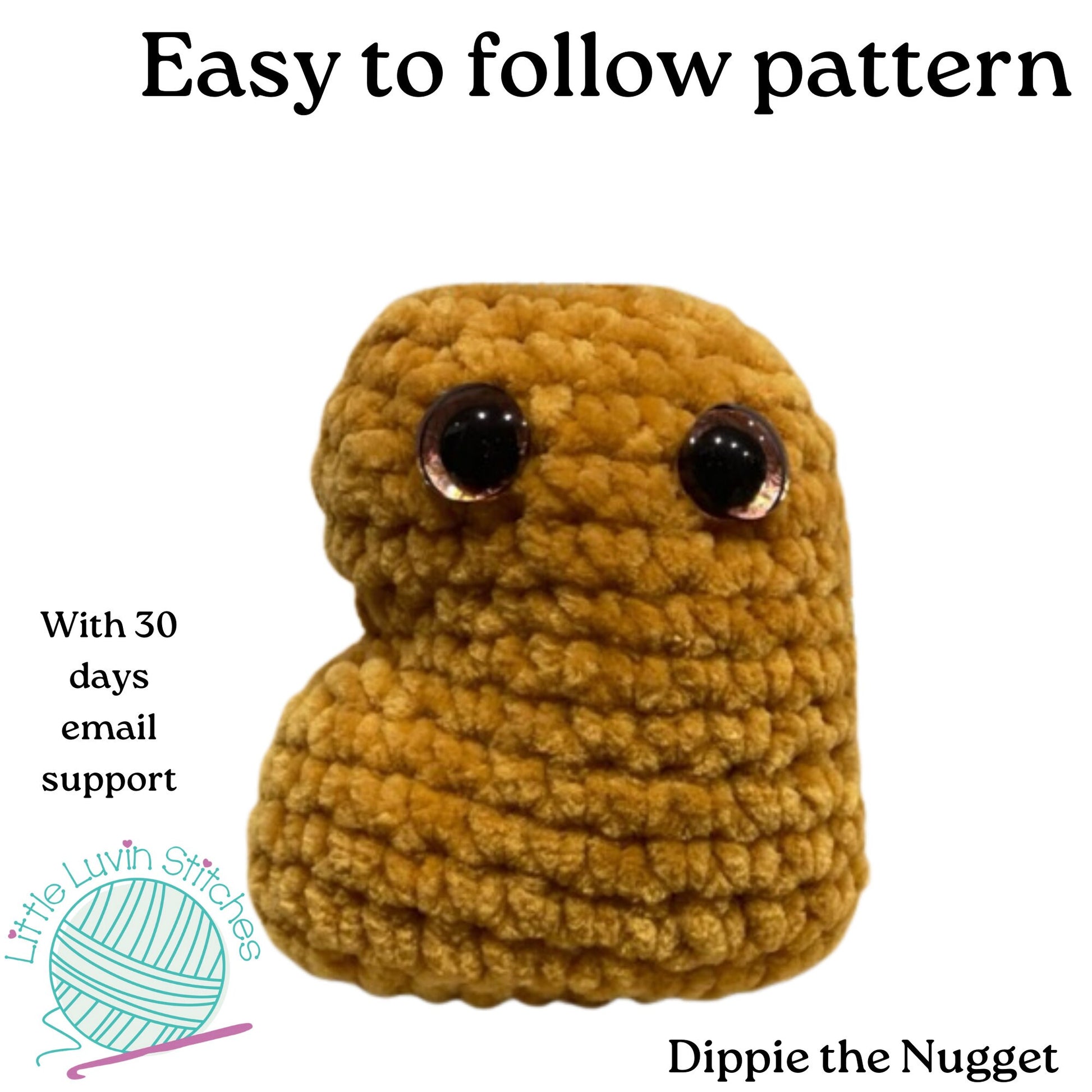 Digital Pattern, Dippie the Nugget Digital Pattern, DIY Digital Pattern With Email Support