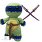 Ninja Hand Crocheted Plushie, Set of Four, Buy Together or Separately, Childs Favorite Character, Crocheted Collectible Doll