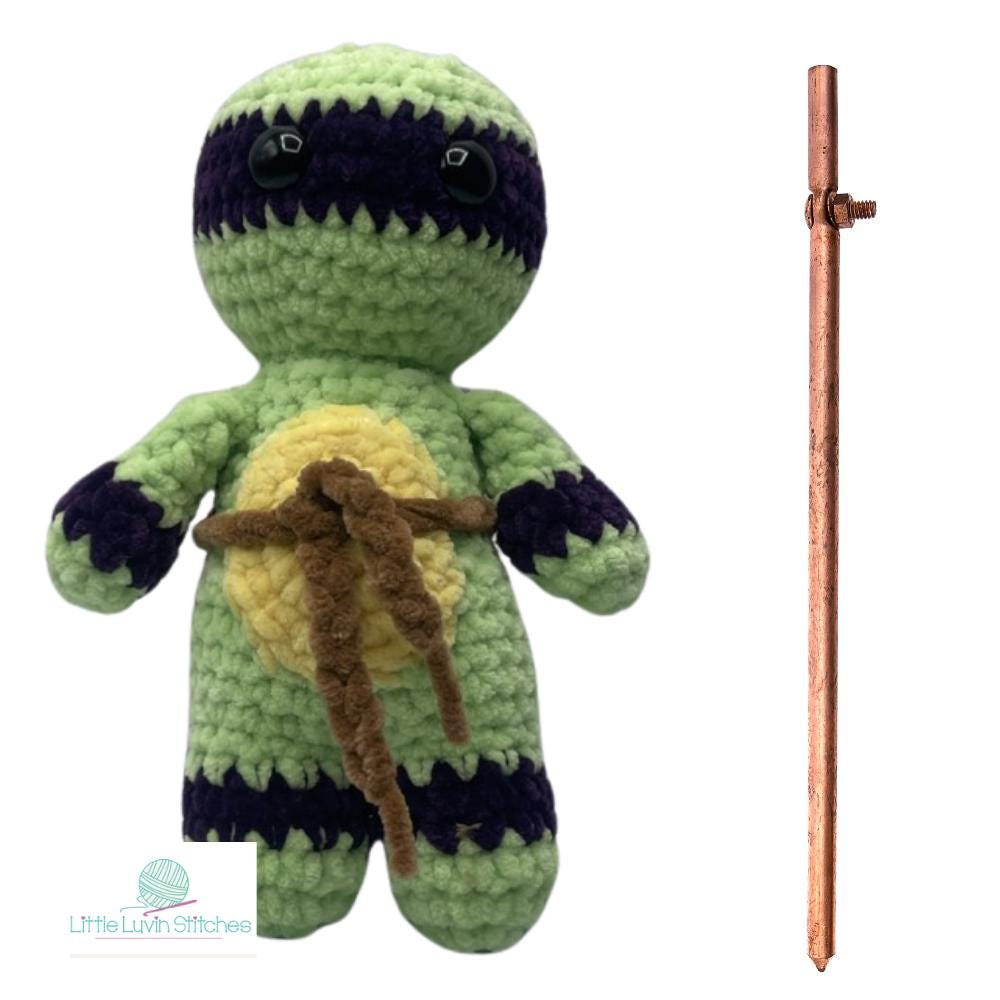 Ninja Hand Crocheted Plushie, Set of Four, Buy Together or Separately, Childs Favorite Character, Crocheted Collectible Doll