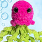 Sissy the Squid, Handmade Crocheted Squid Doll, Plushie Squid Toy