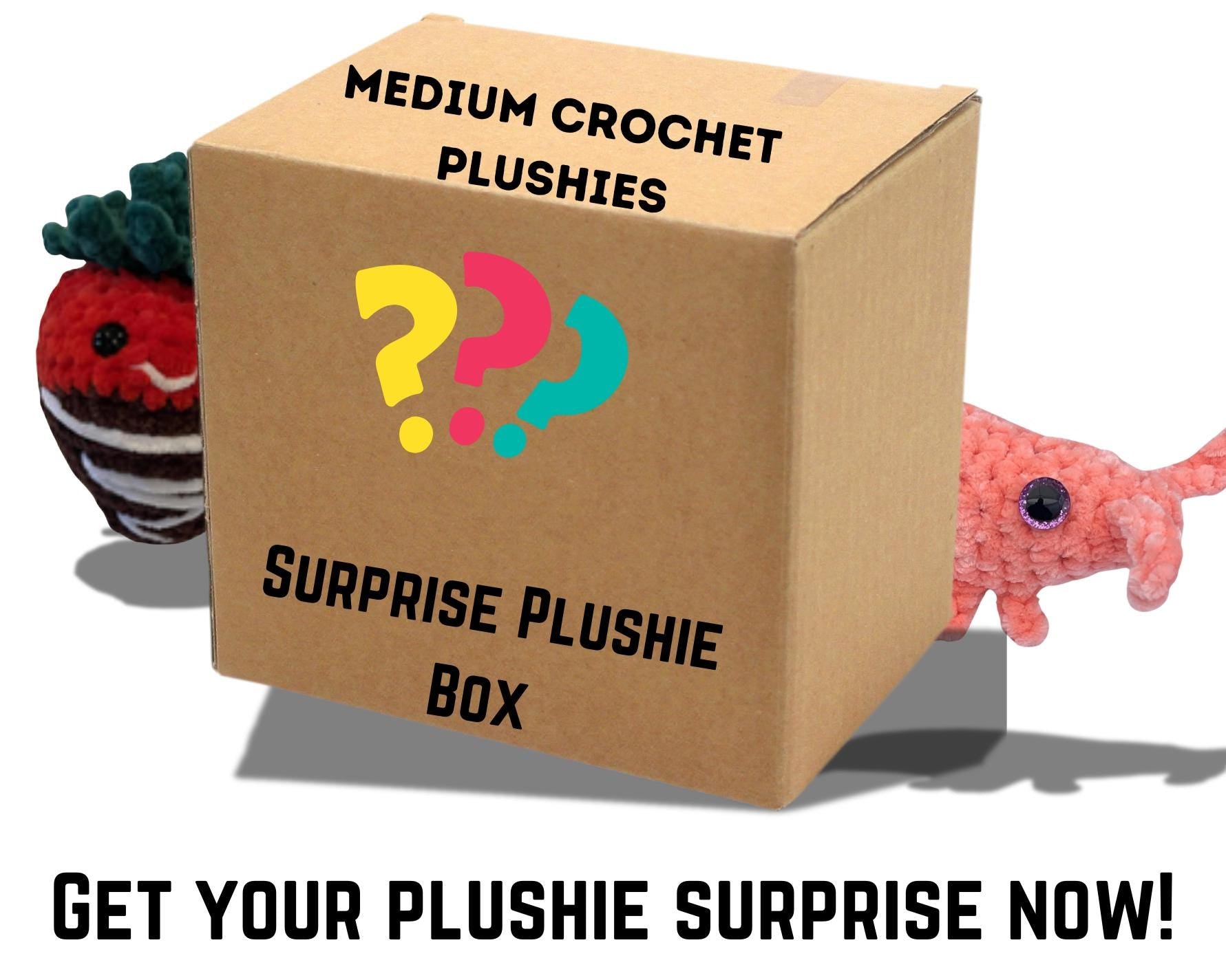 Medium Crochet Plushie Surprise Box, Handmade Crochet Medium Size Plushies Surprise Boxes, Multiple Options