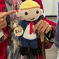 Blood Shot Ear President Crochet Plushie, Handmade Trump Crochet Doll