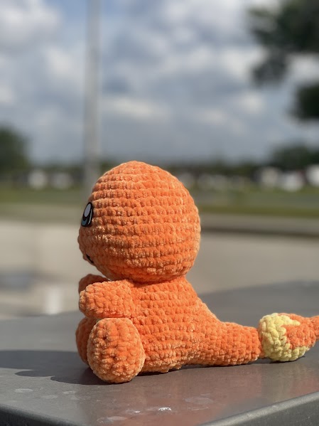 Charmander Handmade Crochet Plushie, Crochet Collectible Toy