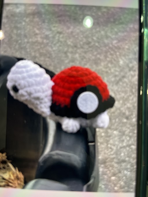 Pokeball Turtle Handmade Crochet Plushie, Cute Crochet Plushie Toy