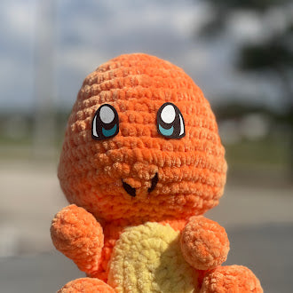 Charmander Handmade Crochet Plushie, Crochet Collectible Toy